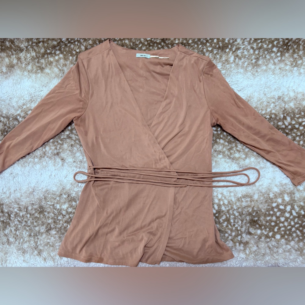 Kimchi Blue Light Pink Wrap Top